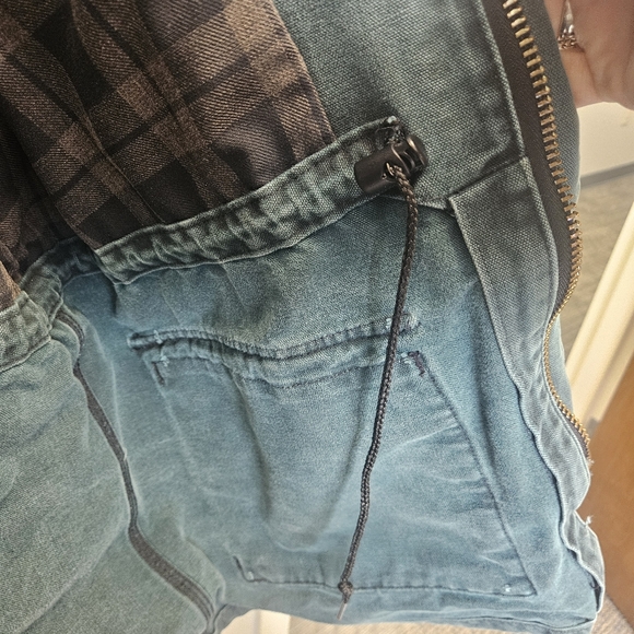 Carhartt Vintage Spruce Green Blanket Lined Duck Chore Coat Work Jacket Men’s Lg - Picture 7 of 8